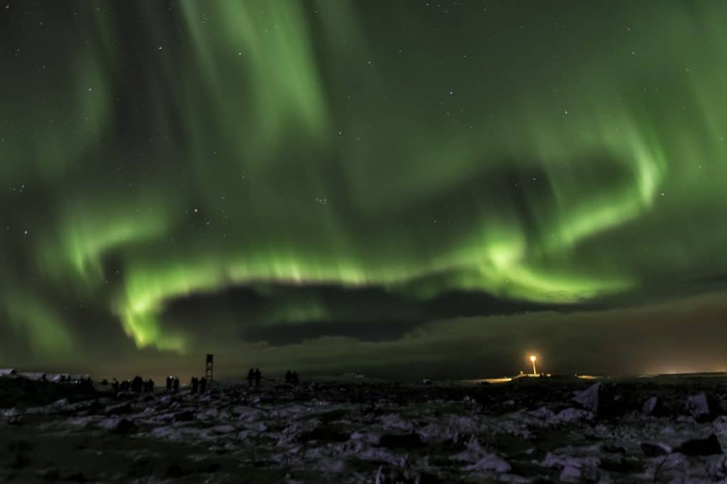The Northern Lights over Iceland. 