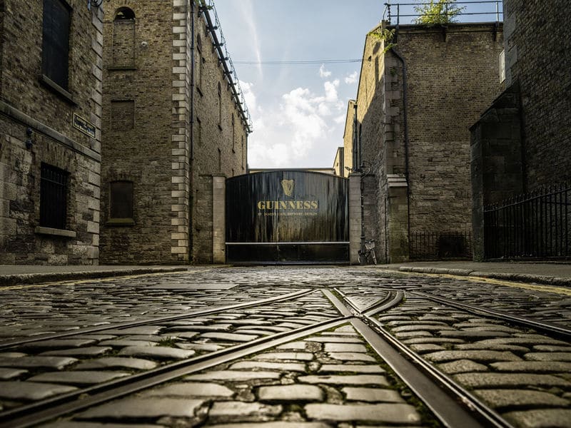 The famous gates to the Guinness Storehouse. 