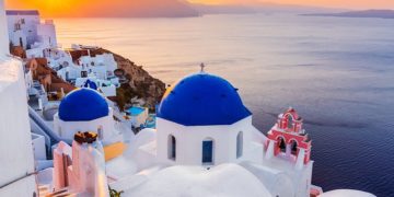 vacation in Santorini